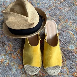 Yellow Suede Wedges